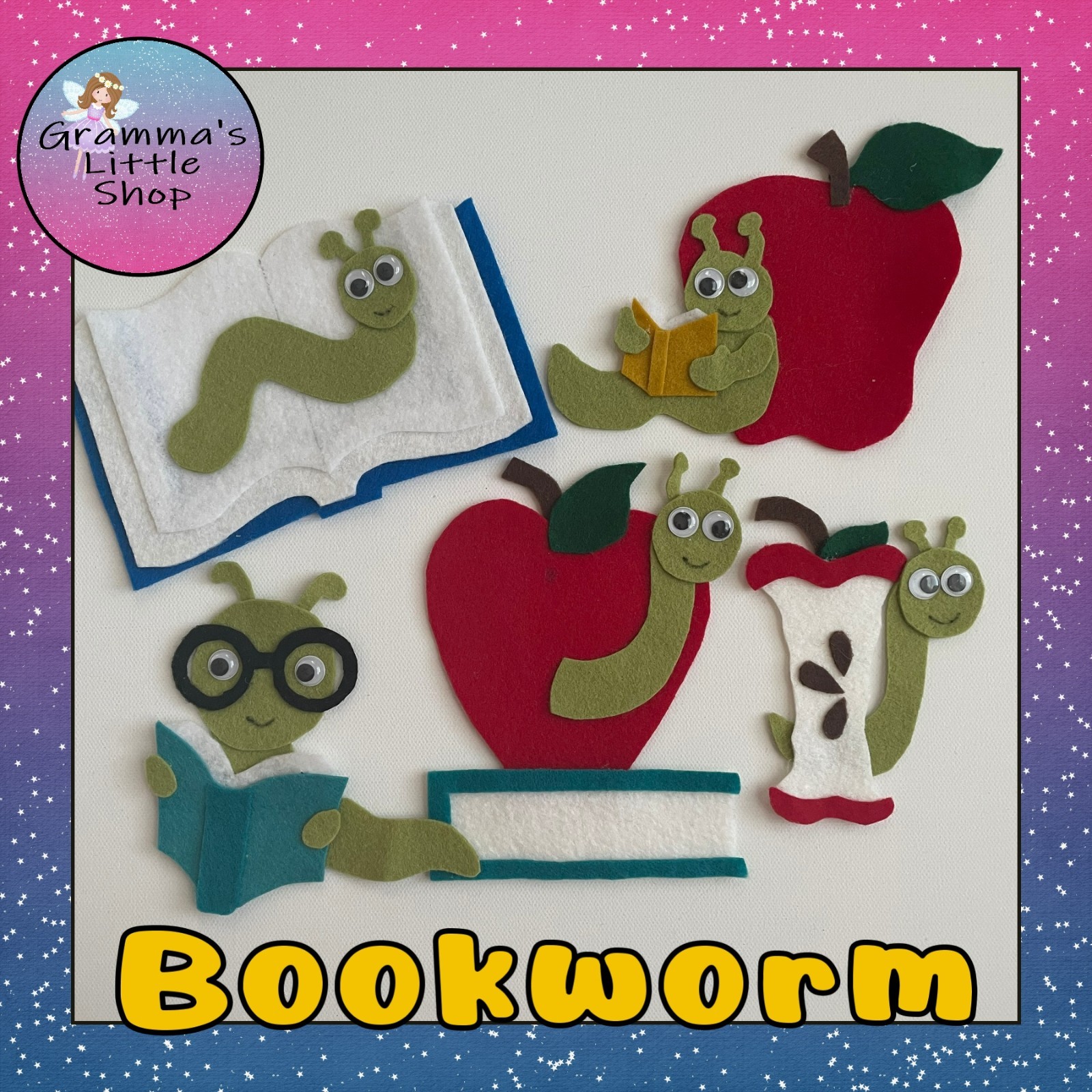 Bookworm Felt Story Set – Celebrate Reading, Curiosity, and Whimsical Learning!