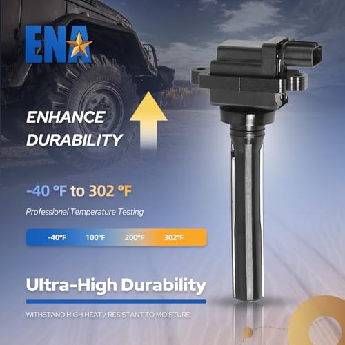 ENA Set of 4 Ignition Coil Pack Compatible with Chevrolet Suzuki Tracker Aerio