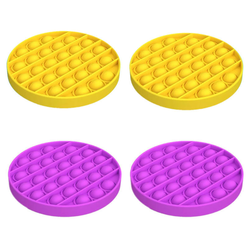 4x Kids Pop It Push Pop Bubble Silent Sensory Fidget Stress Relief Toy