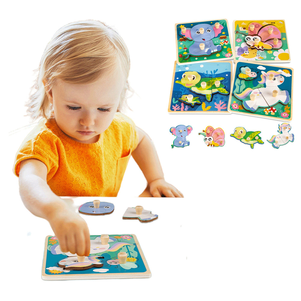 Wooden Jigsaw Puzzle Educational Learning Toys For Toddlers Kids Preschool Gifts