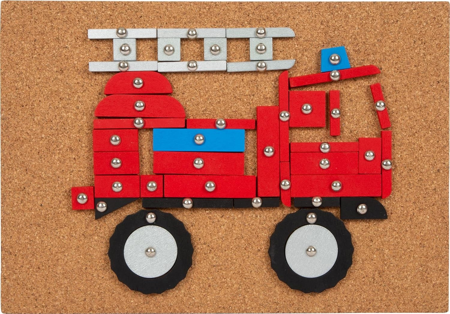 small foot Vehicles of The City Toy, Wood, with Cork Board and Hammer, for Kids