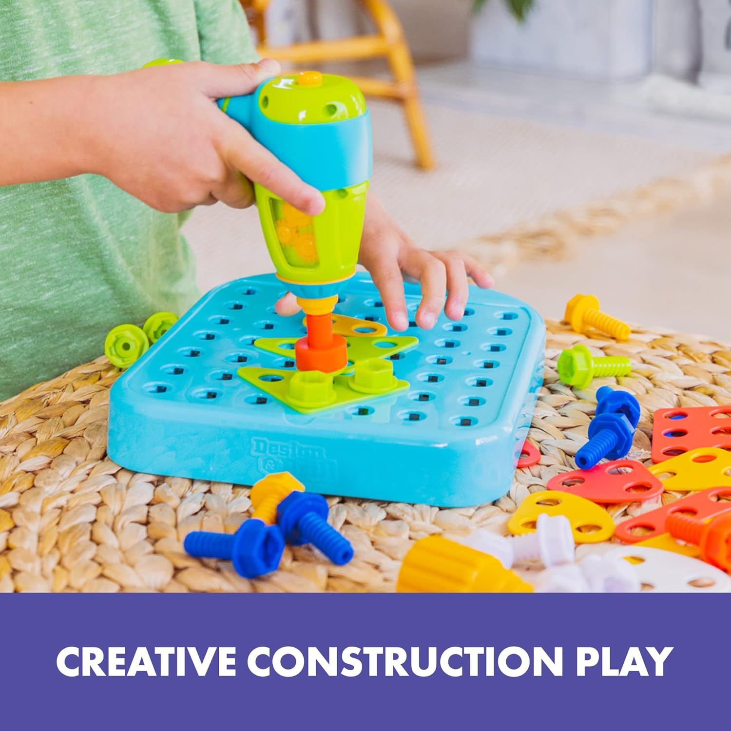 Design & Drill Shapes Workshop – Construction Toys & Toddler Tools, Kids Tool Se