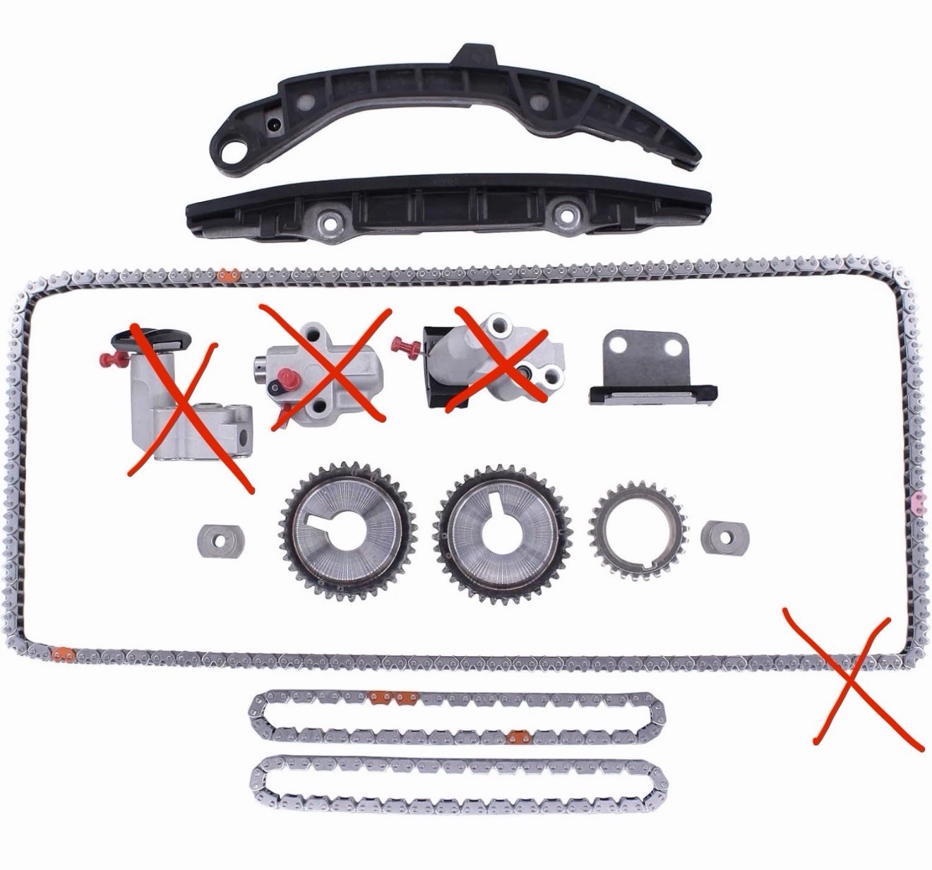 Engine Timing Chain kit for Infiniti Nissan 370 NOT COMPLETE Parts