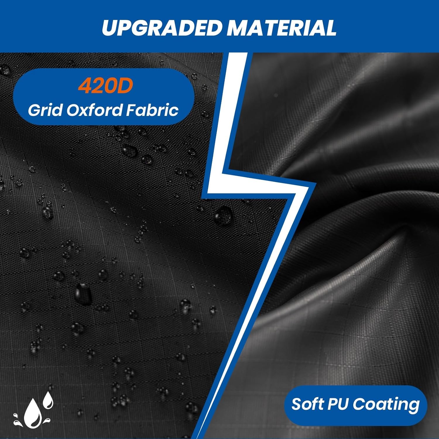Favoto Motorcycle Cover Waterproof Outdoor – Fits up to 96.5″ Motorbikes 420D Ox