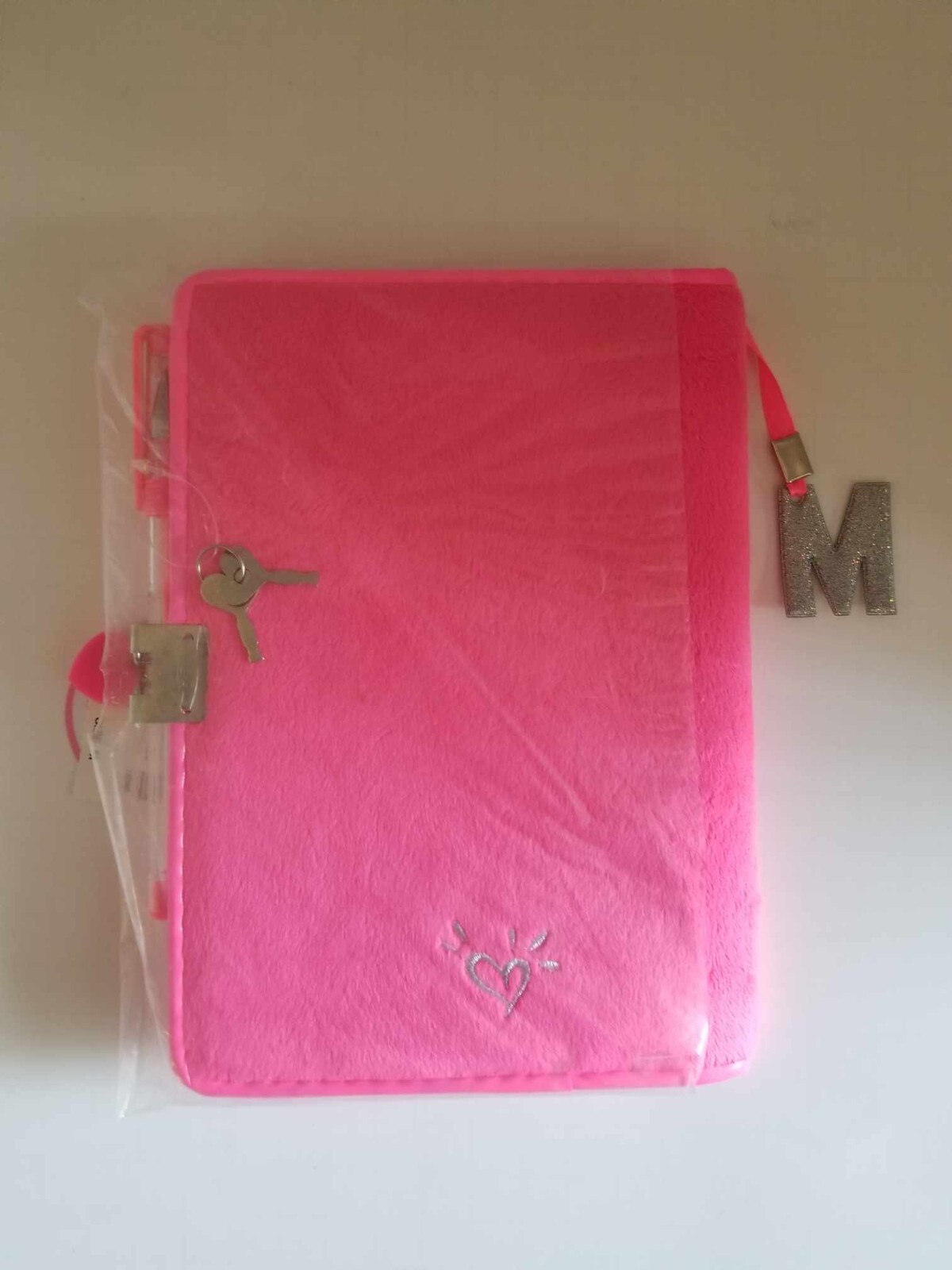 Justice Girls Sequin Neon Flip Sequins Diary Journal Writing Notebook Initial M