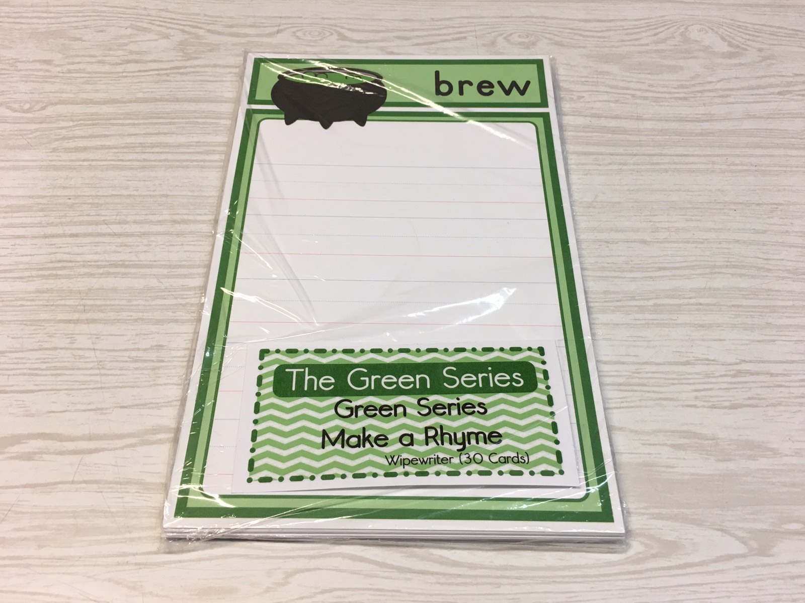 The Green Series – Make a Rhyme Wipewriter (30 Cards) Montessori