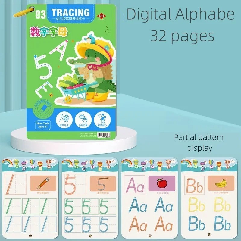 Children Magical Tracing Workbook Montessori Learning Educational for Kids