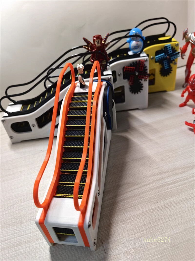 Simulation 3D Printed Escalator Lift Button Elevator Scene Model Children Toy