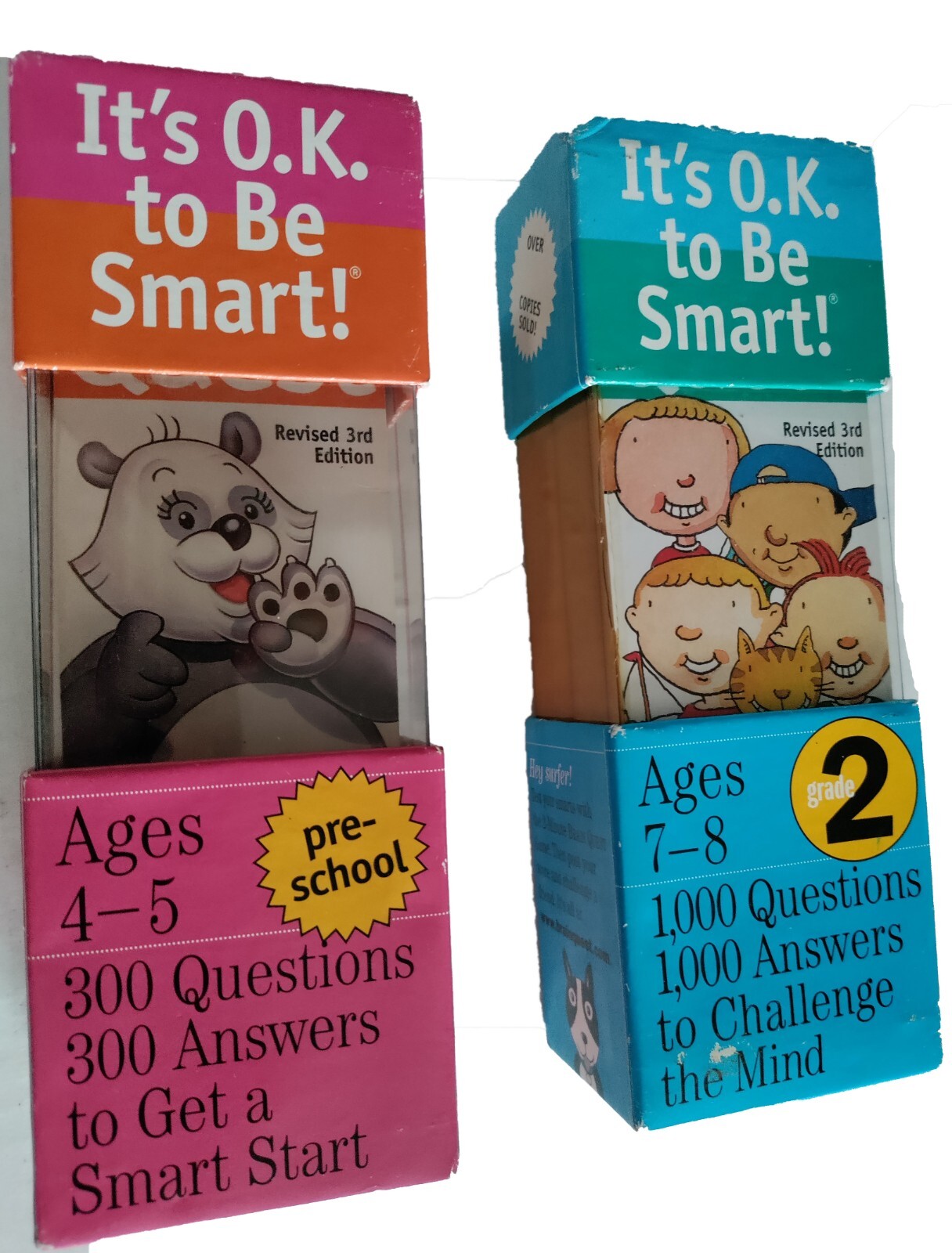 Set of 2: It’s Okay to be Smart Brain Quest Preschool Cards Ages 4-5 & Grade 2