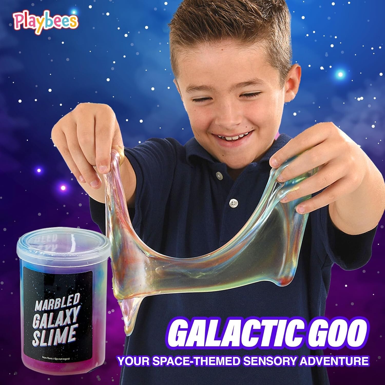 Marbled Galaxy Slime – 12 Pack – Cosmic Galaxy Gooey Unicorn Fidget Kit