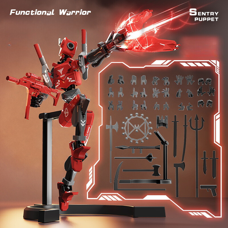 Mechanical Sentinel Magnetic Humanoid Multi-Gesture Fully-Joint Movable Assembly