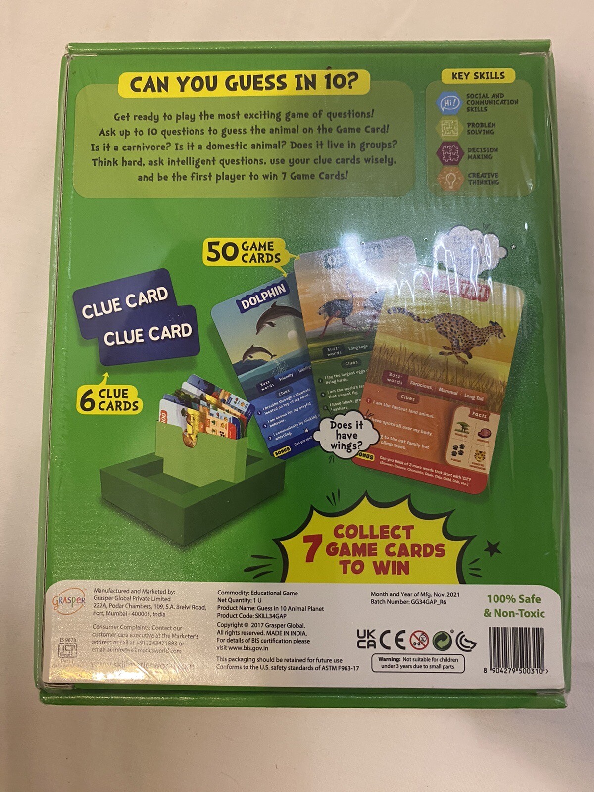 NEW Skillmatics Card Game Guess in 10 Animal Planet & Countries Around the World