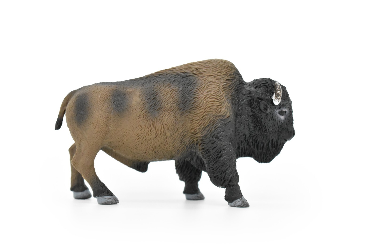 Buffalo, Bison, American, Realistic Plastic Reproduction, Hand Painted Toy 4.5″