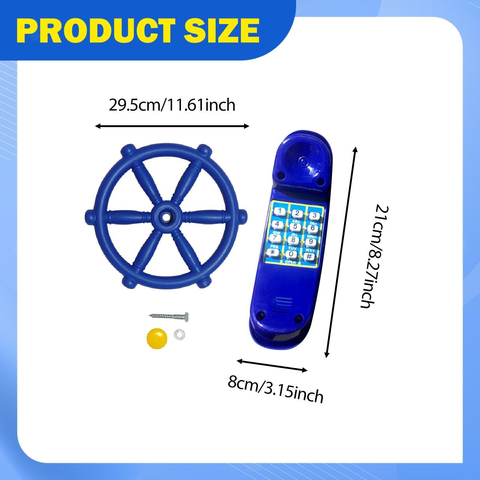 Playground Accessories Treehouse Entertainment Steering Wheel and Telephone
