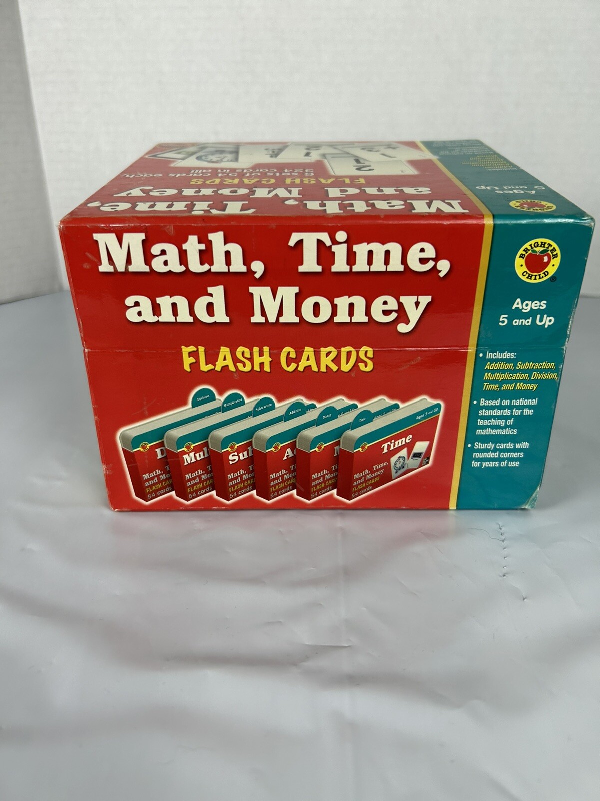 Brighter Child Flash Cards Math Time and Money Teachers Home School