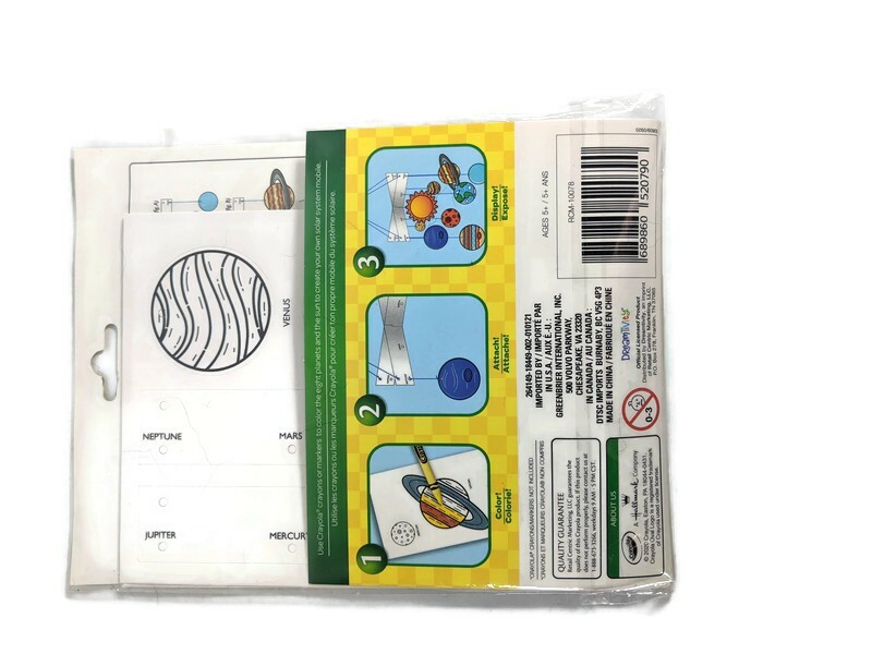 Crayola Solar System Mobile Creative Classroom Space Art Craft Project Ages 5+