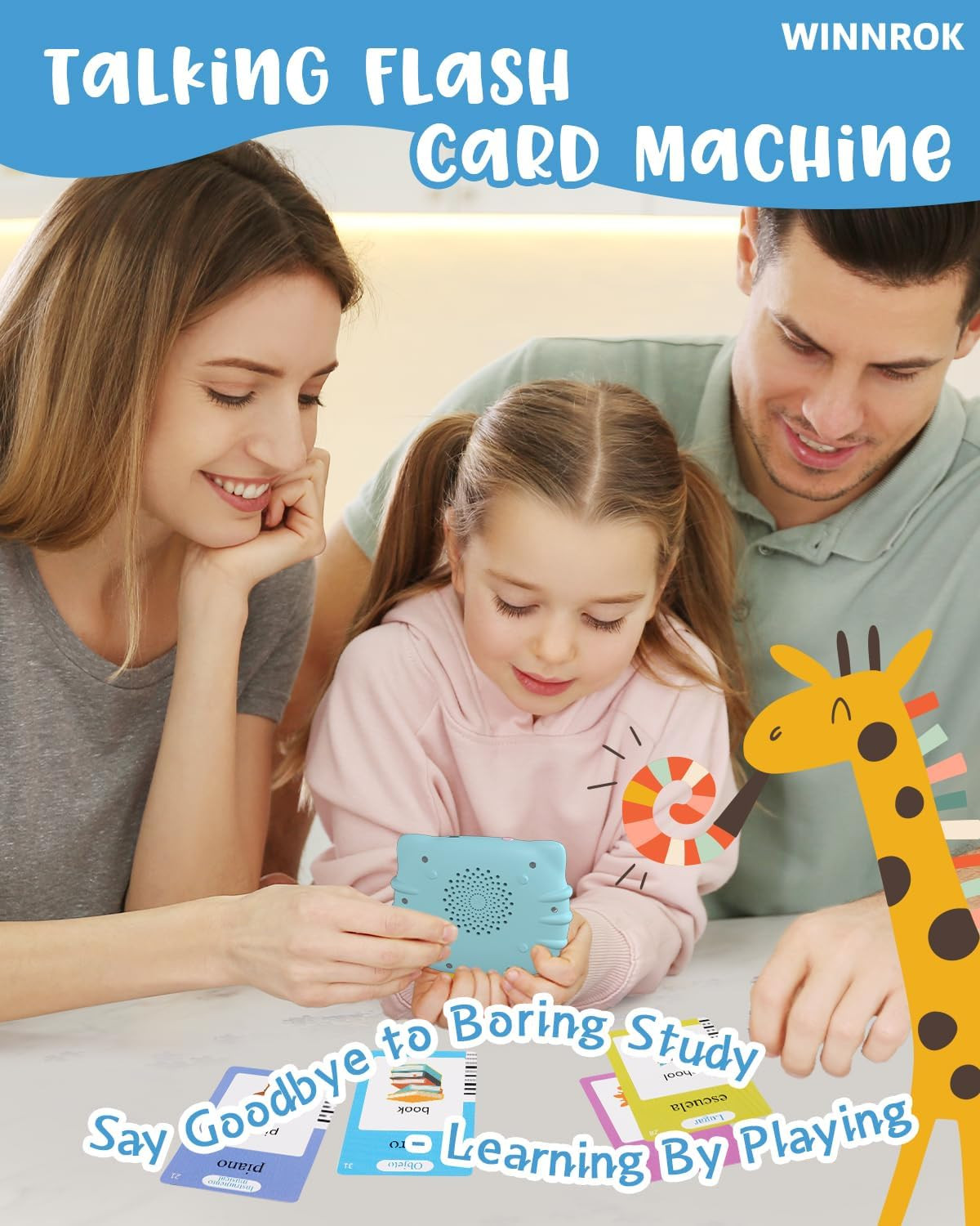 510 Words Spanish English Bilingual Talking Flash Cards, Toddler Learning Mon…