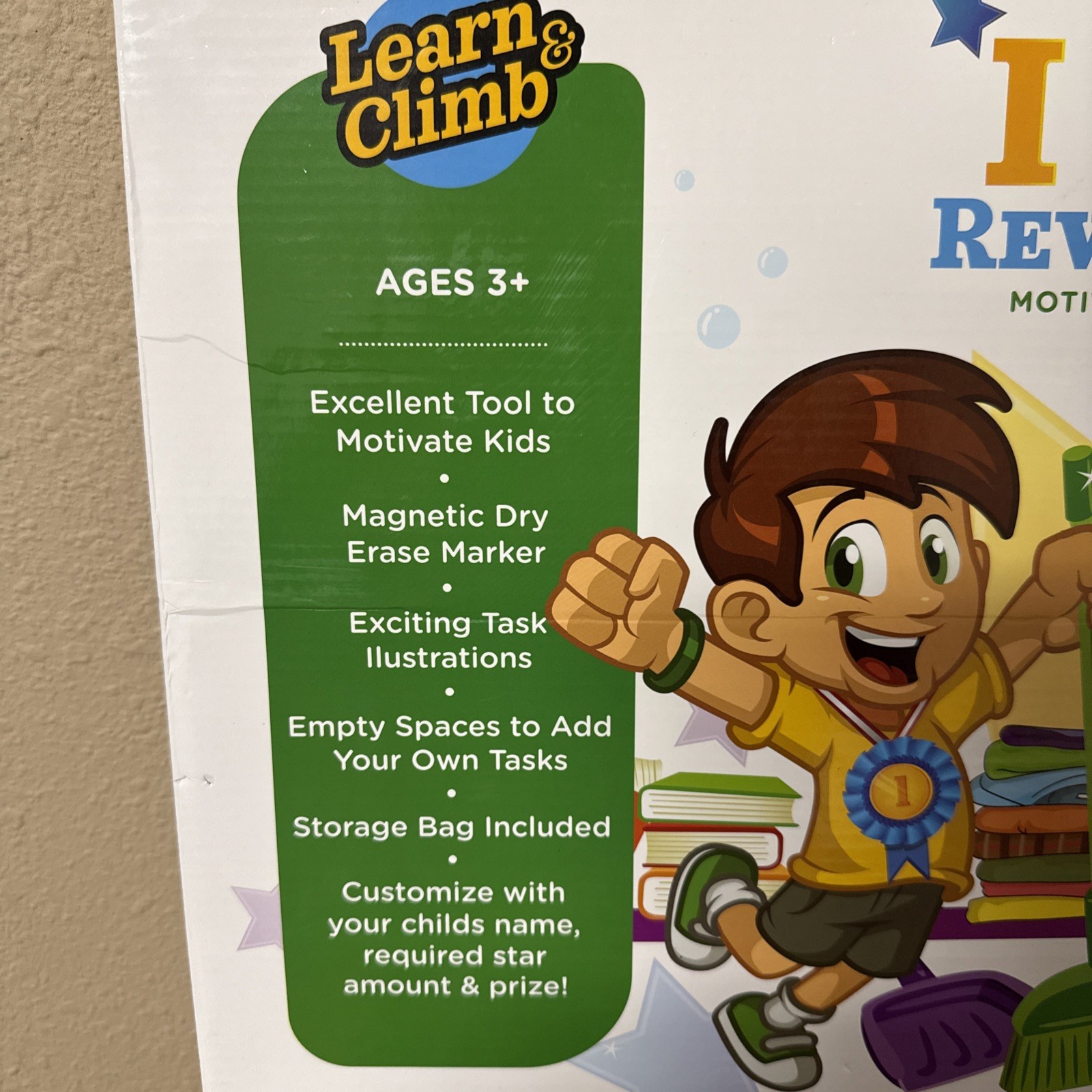 Engaging Magnetic Reward Chart – 63 Tasks as Motivation for Young Kids!