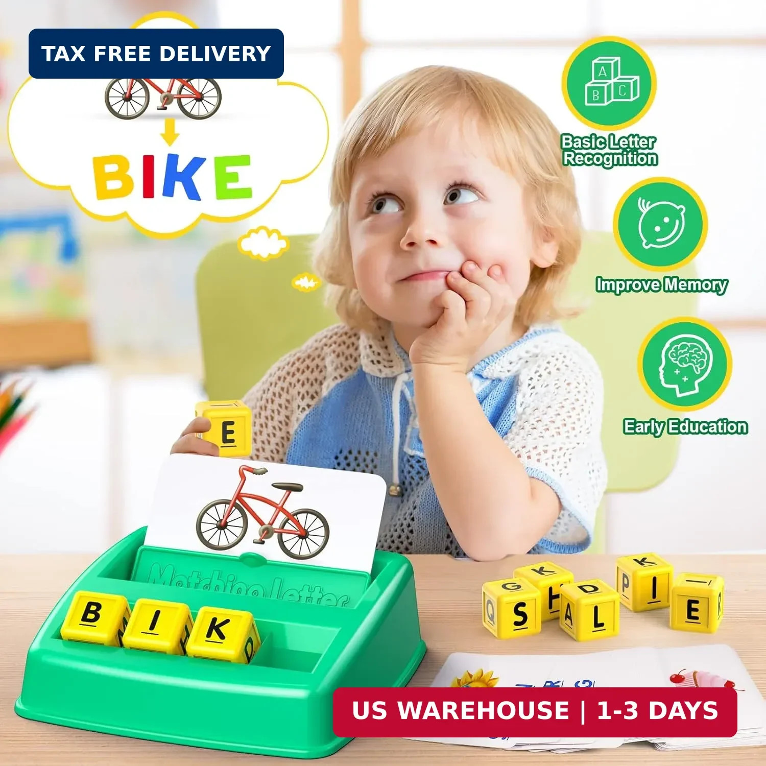 Educational Toys for 3 4 5 Year Old for Toddlers 2-4 Year Matching Letter Games
