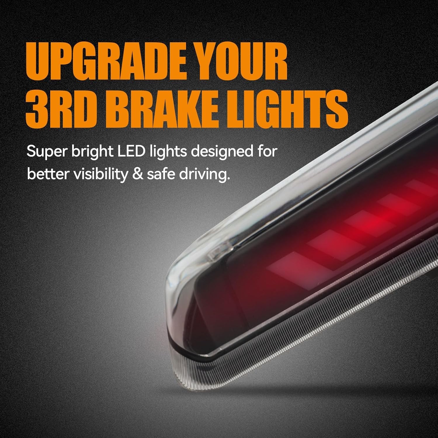 Third 3rd Brake Light LED for 2004-2008 Ford F150, High Mount Rear Brake Lights