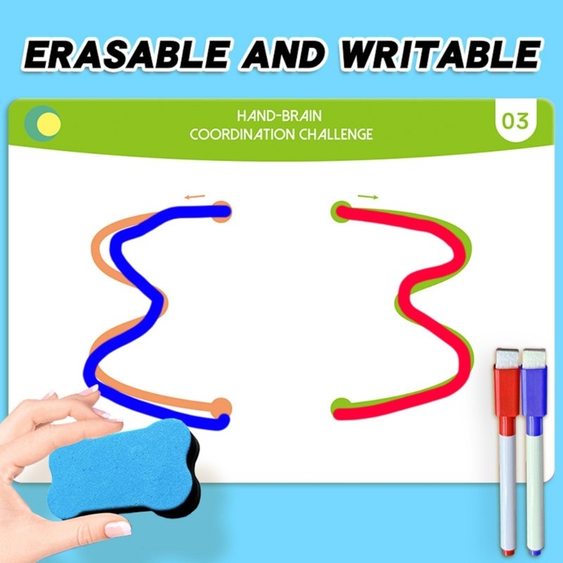 Interactive Left Right Brain Exercise Cards For Kids Educational Play Gadget