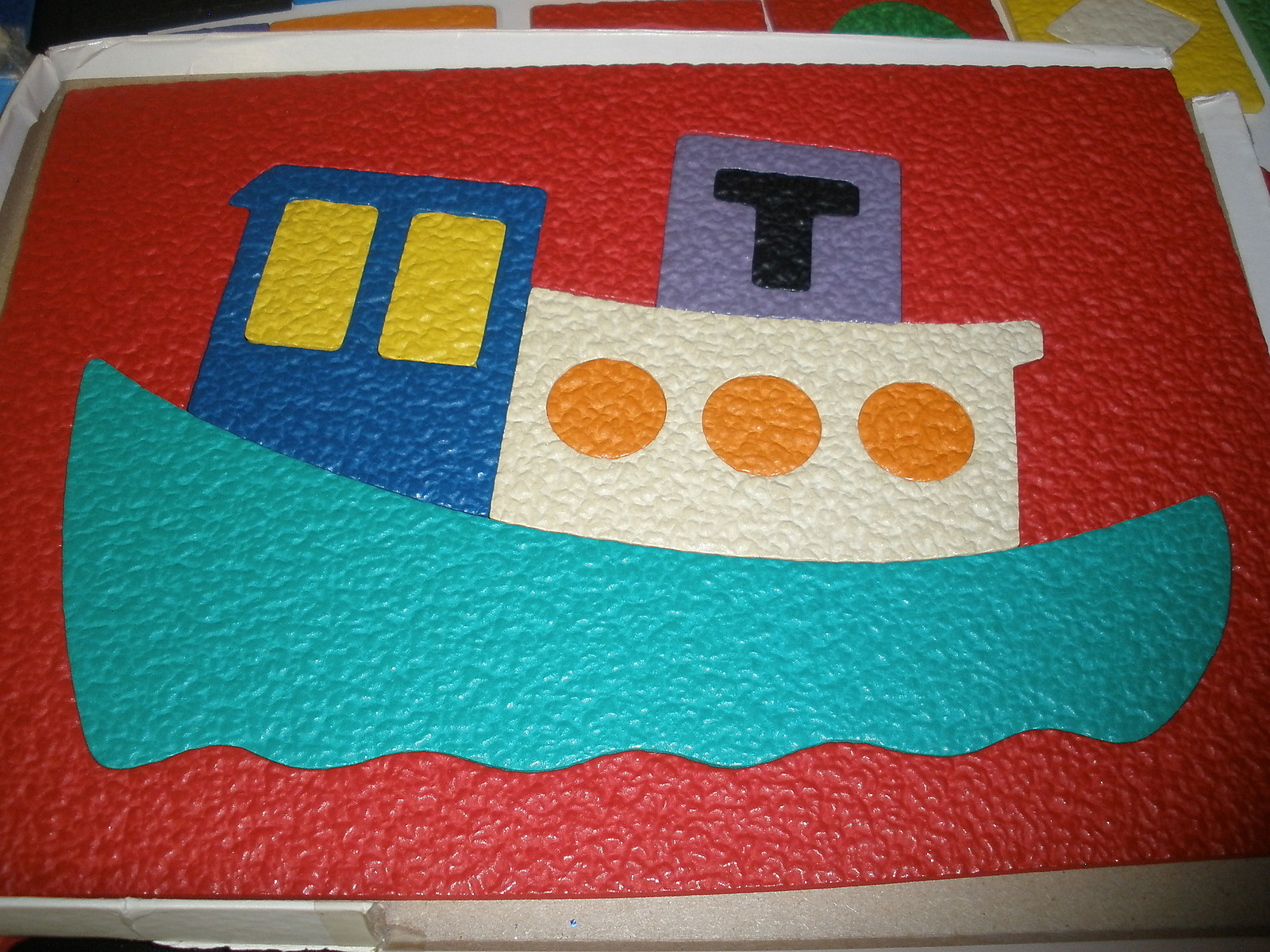 Vintage 1979 Lauri 2141 Tug Tugboat puzzle fine motor shape COMPLETE