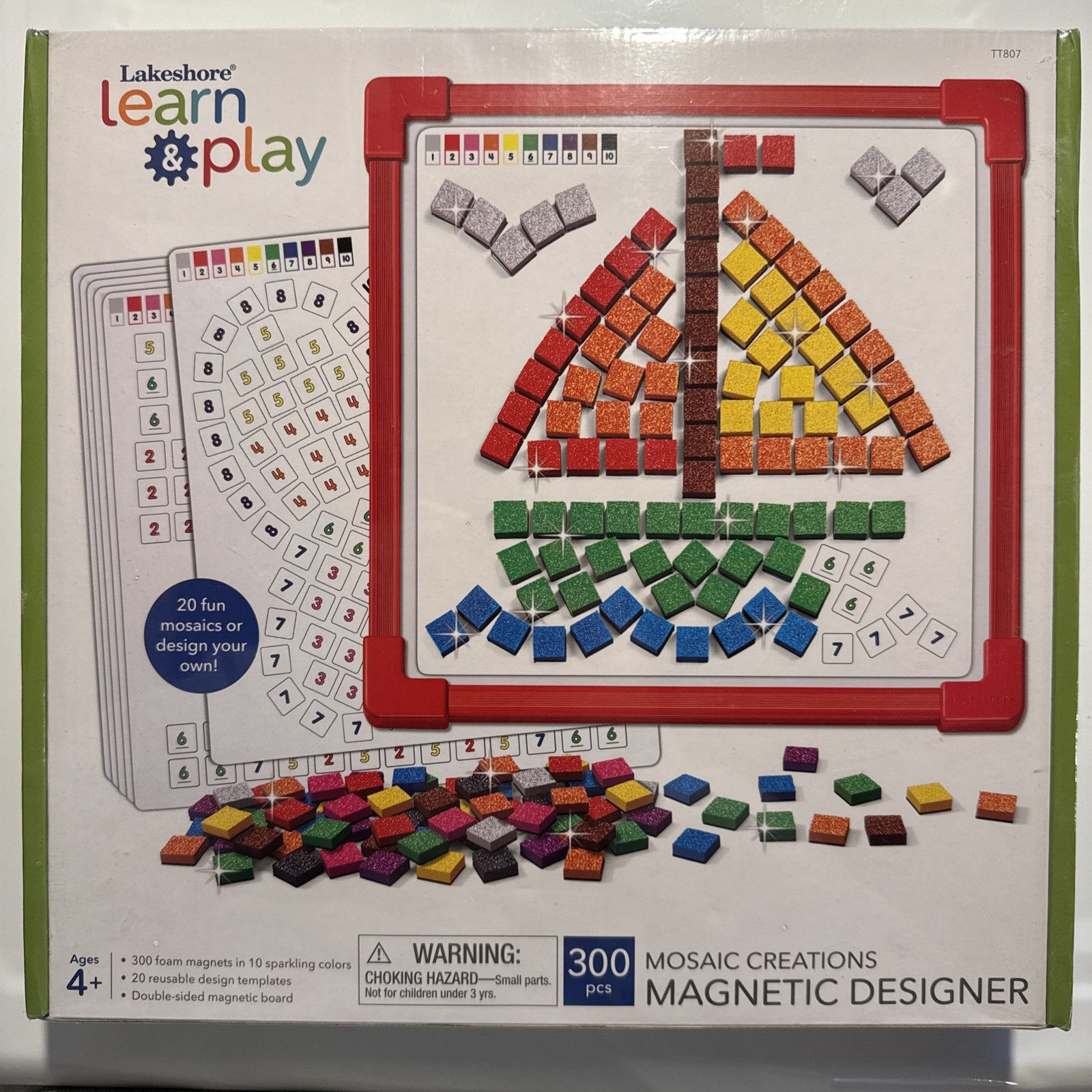 Lakeshore Mosaic Creations Magnetic Designer 300 Pieces Homeschool NEW SEALED