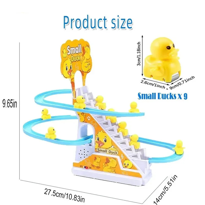 Patos eléctricos pequeños juguetes de escalada DIY patos persecución pista de ju