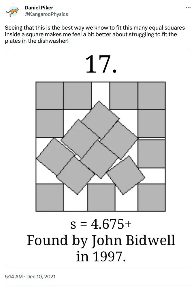 17 Squares Puzzle – Fit 17 Squares into Square Base Challenge – Size 23×23 cm