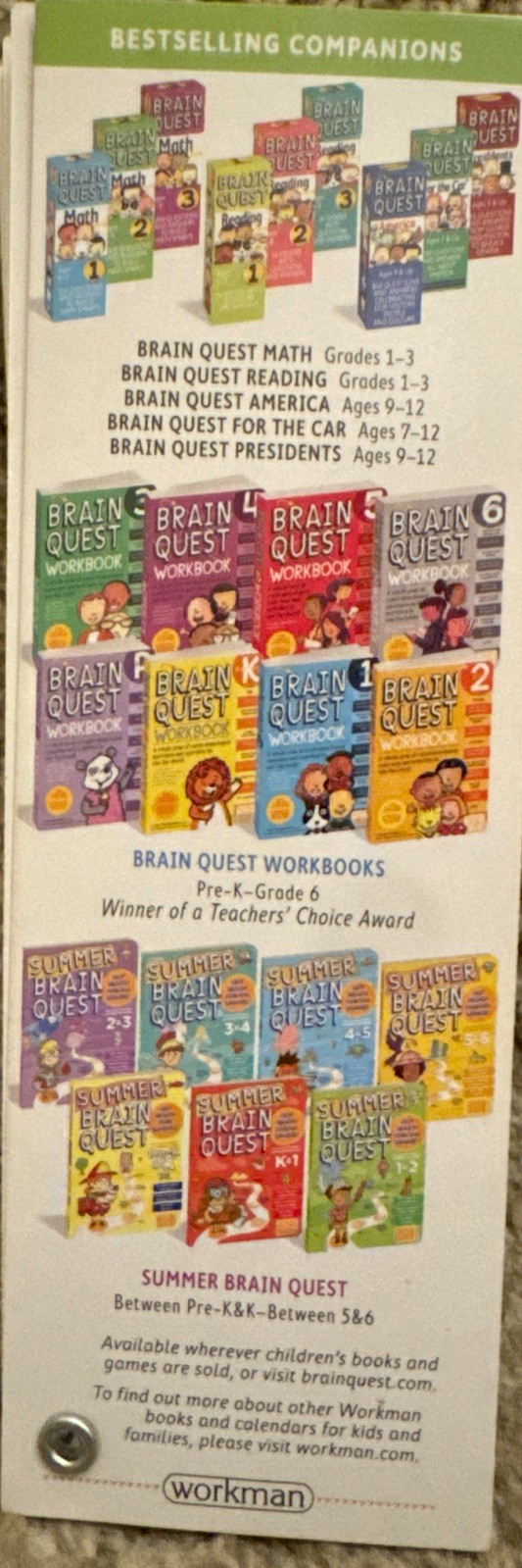 Brain Quest 4th Edition Grade 7 Deck 2