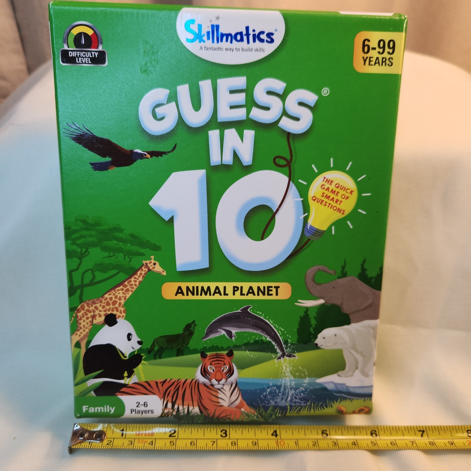 Guess in 10 Animal Planet Card Game by Skillmatics EUC