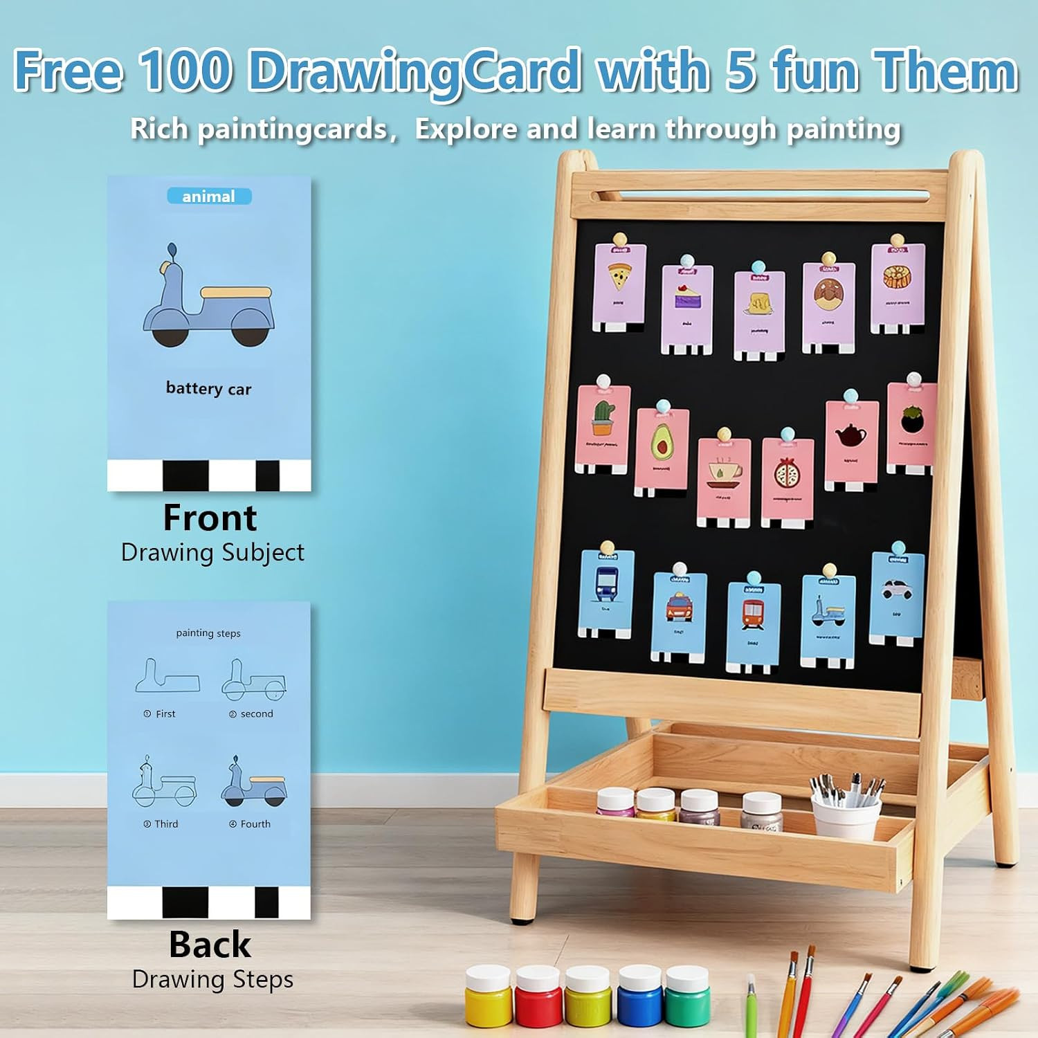 Drawing Robot for Kids | 100 Design Templates, 12 Color Pens, Voice-Guided Play,