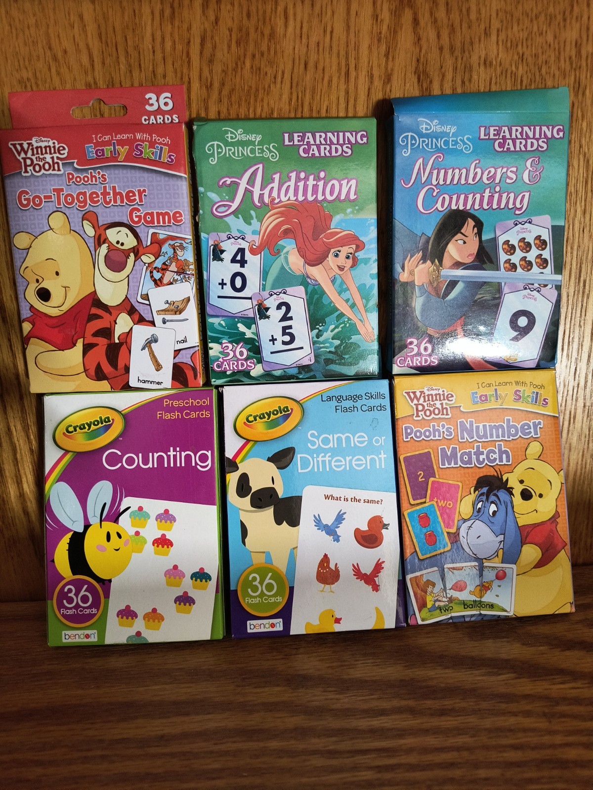 Flash Cards Early Learning Preschool Set ABC Counting Addition Same/Different