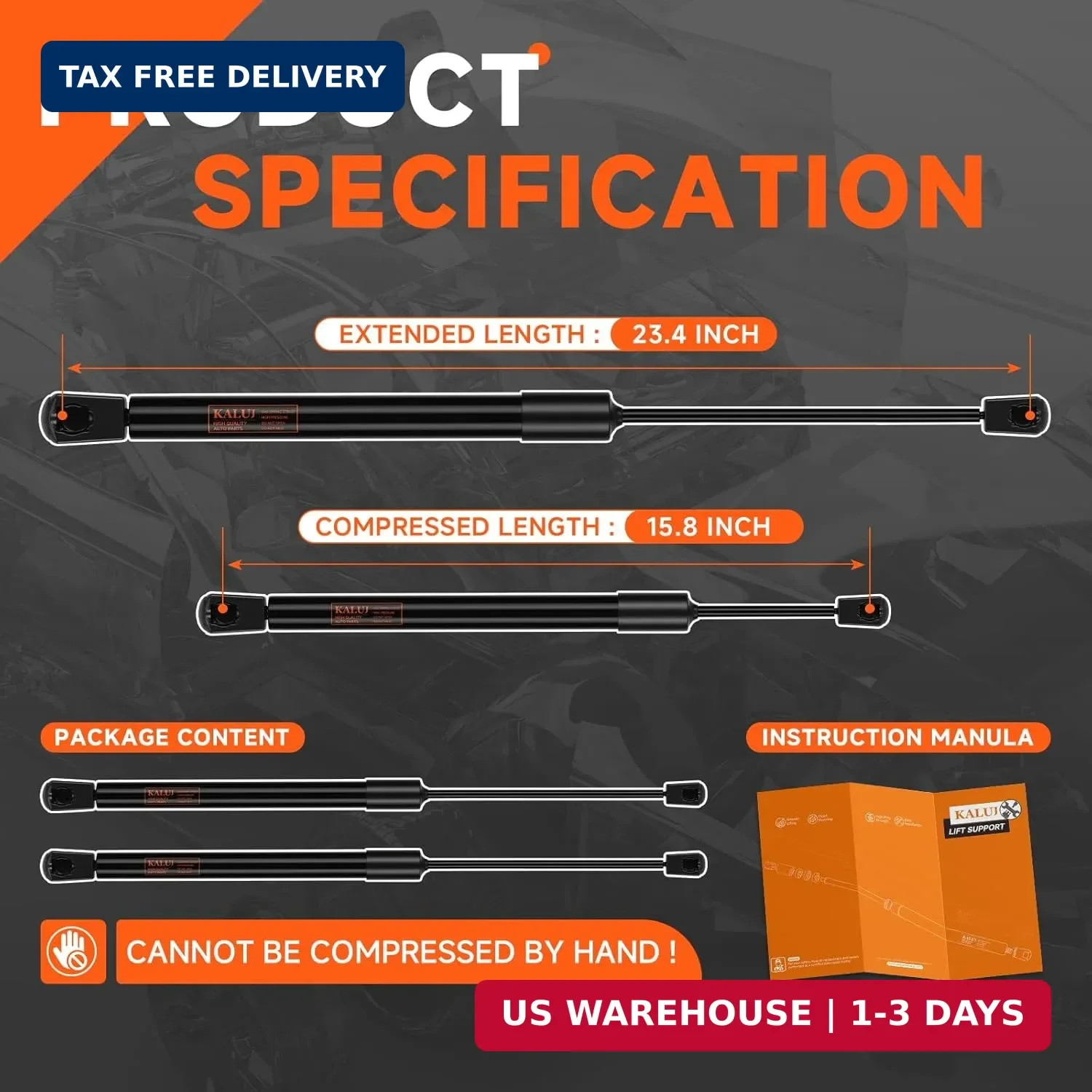 689500E030 6756 Trunk Struts, Rear Hatch Strut Replacement Lift Support Shocks C