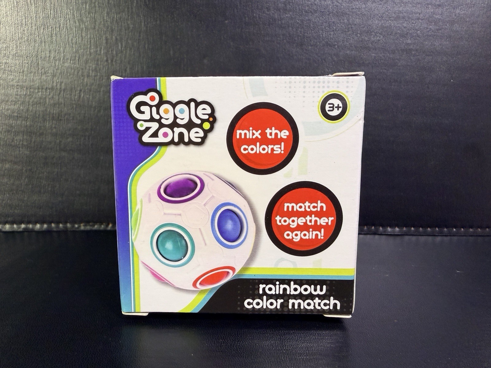 Giggle Zone Rainbow Color Match Puzzle Ball – Boxed Fidget Learning Toy
