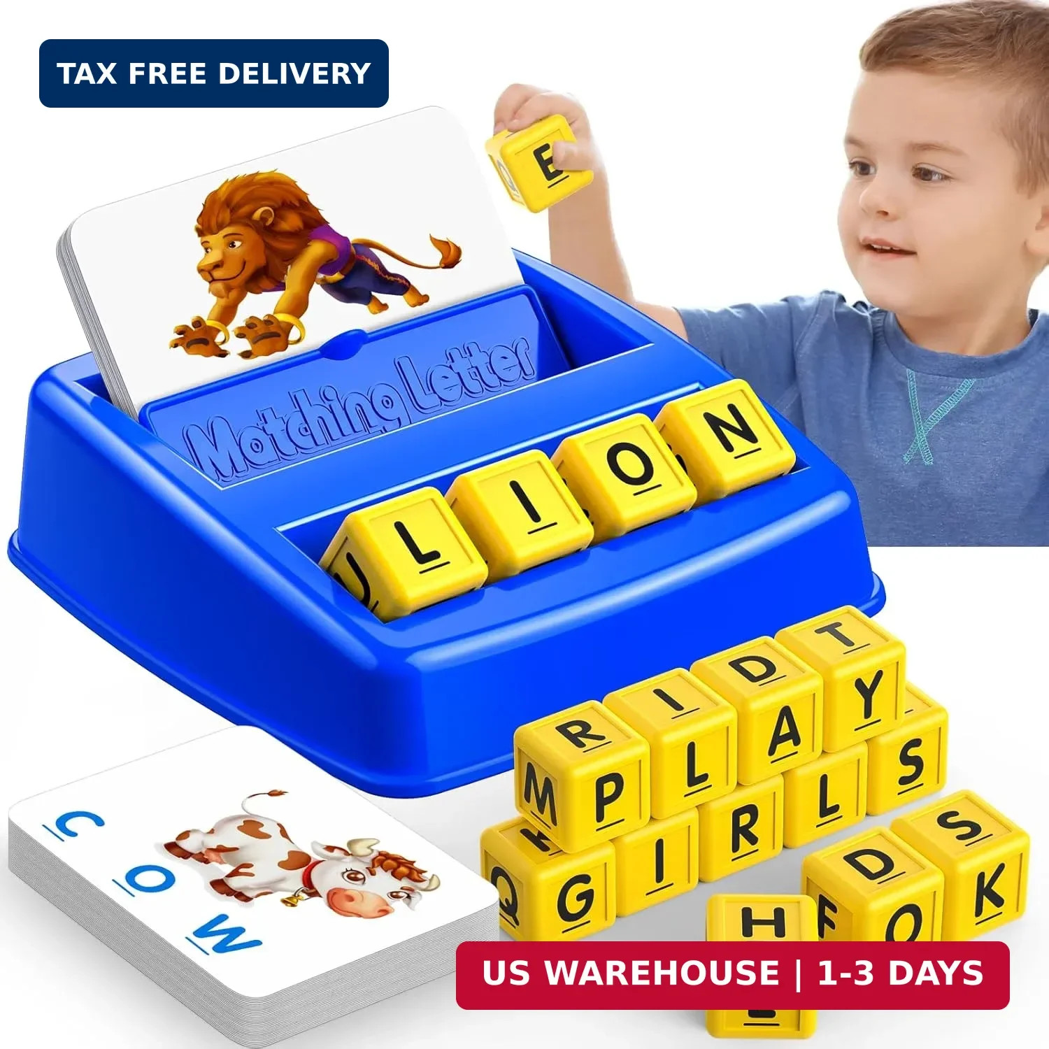 Learning Games for Kids Ages 3-8, Matching Letter Game for Kids Toys Ages 3-8 Ed