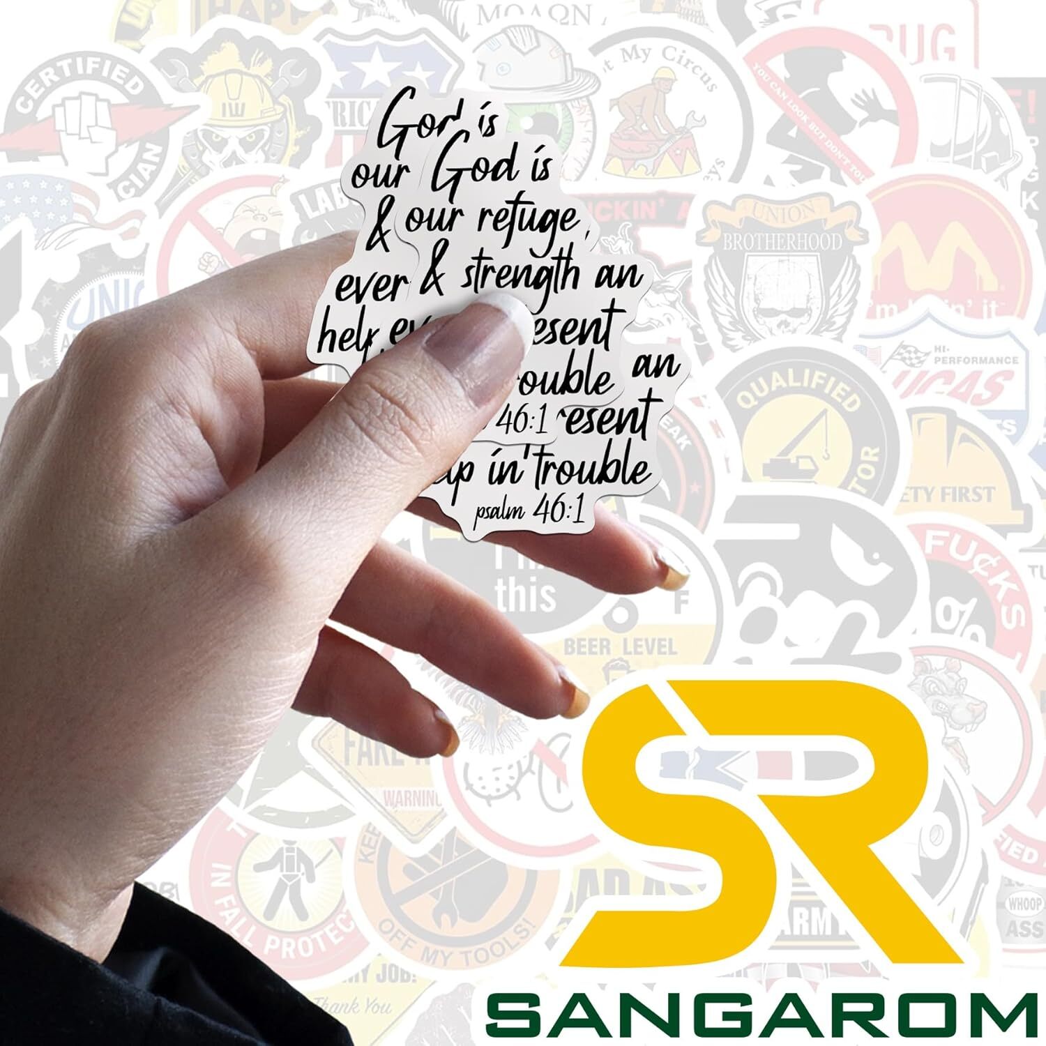 (3PCS) God is Our Refuge and Strength Sticker Faith Stickers Christian Stickers