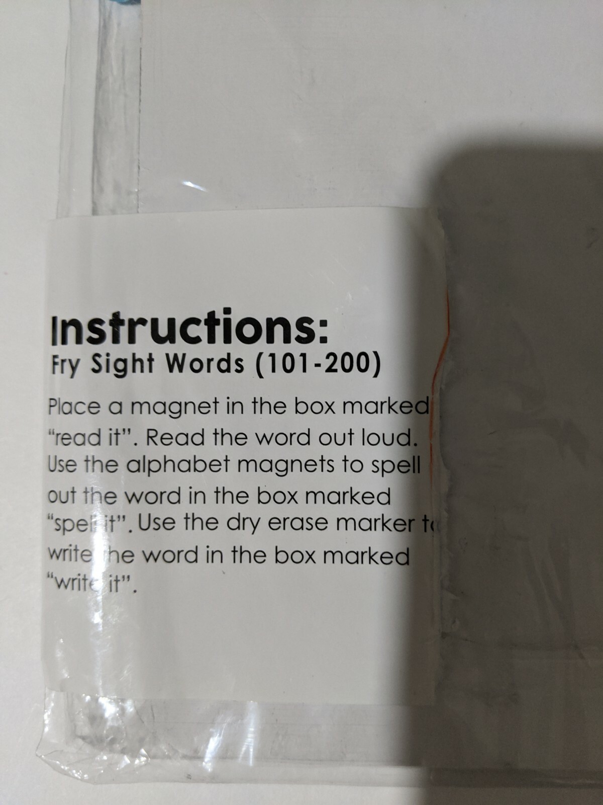 Kids Sight Words Magnetic Learning Game Dry Erase Board Age 3+ School