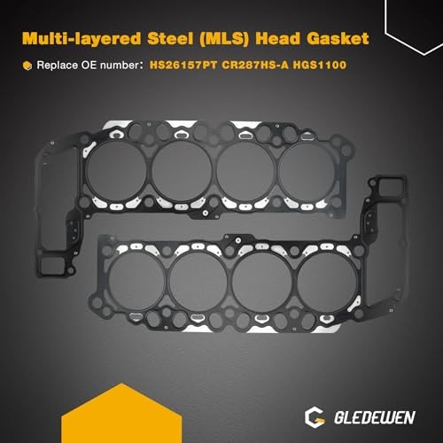 HS26157PT Head Gasket Kit with Bolts Set Timing Cover Gasket, Compatible with