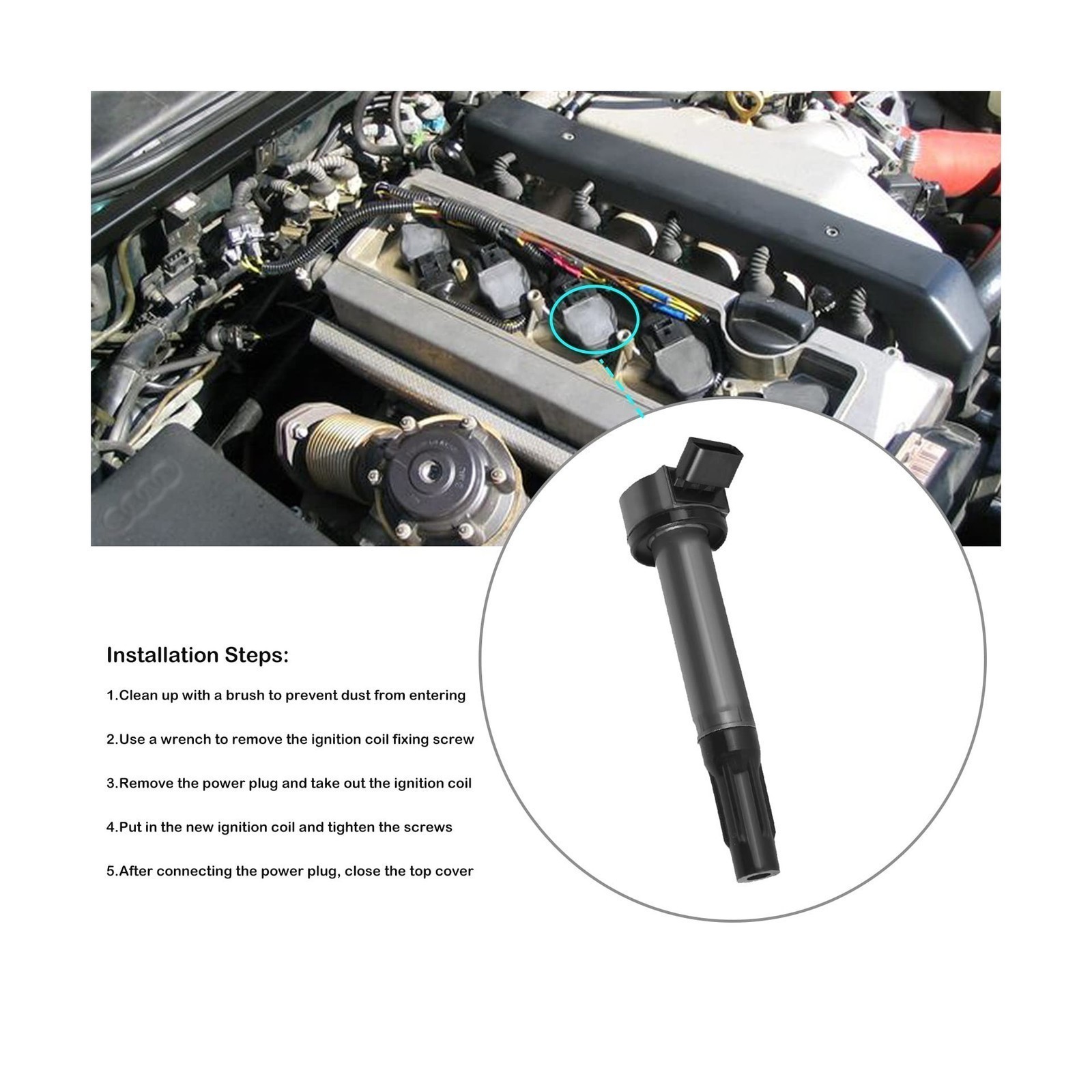 Ignition Coil Set of 6 – Fit For Nissan/Infiniti V6 – UF349 w/ C1406