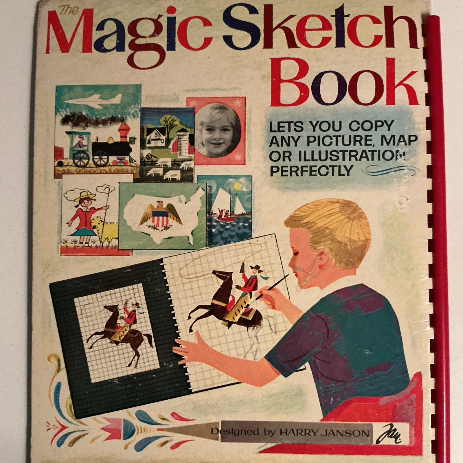 Vintage 60s Magic Sketch Book Drawing Book – Complete