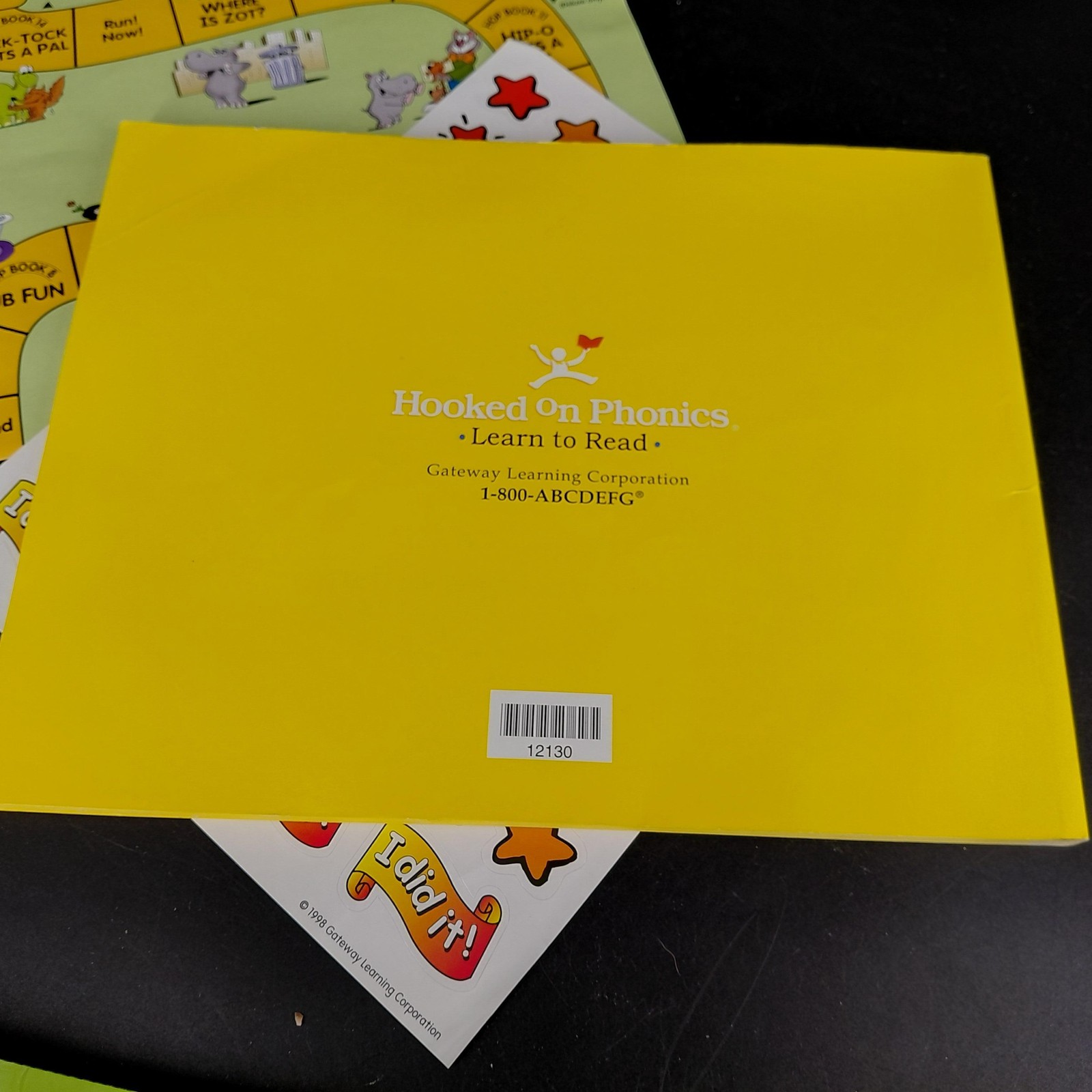 Vintage Hooked On Phonics Learn To Read Workbook Level 1 Yellow Kid Set Stickers