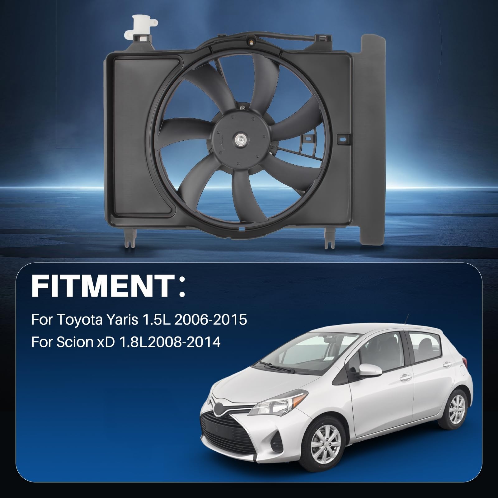 AUTOKAY Engine Radiator Cooling Fan, Radiator and Condenser Fan for Toyota 20…