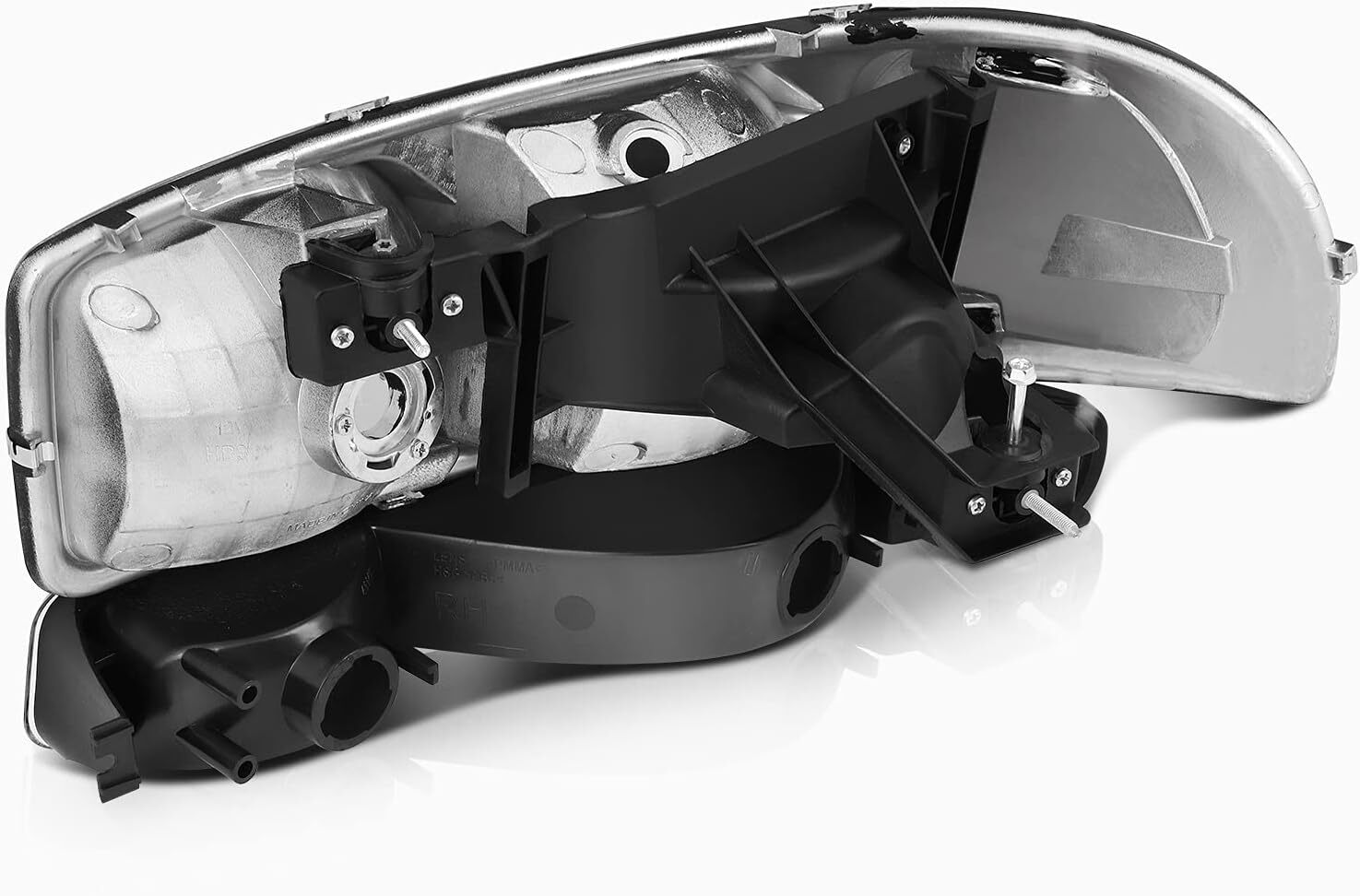 99-06 GMC Sierra 1500 2500 3500 HD Yukon Headlight Assembly Black Housing Pair