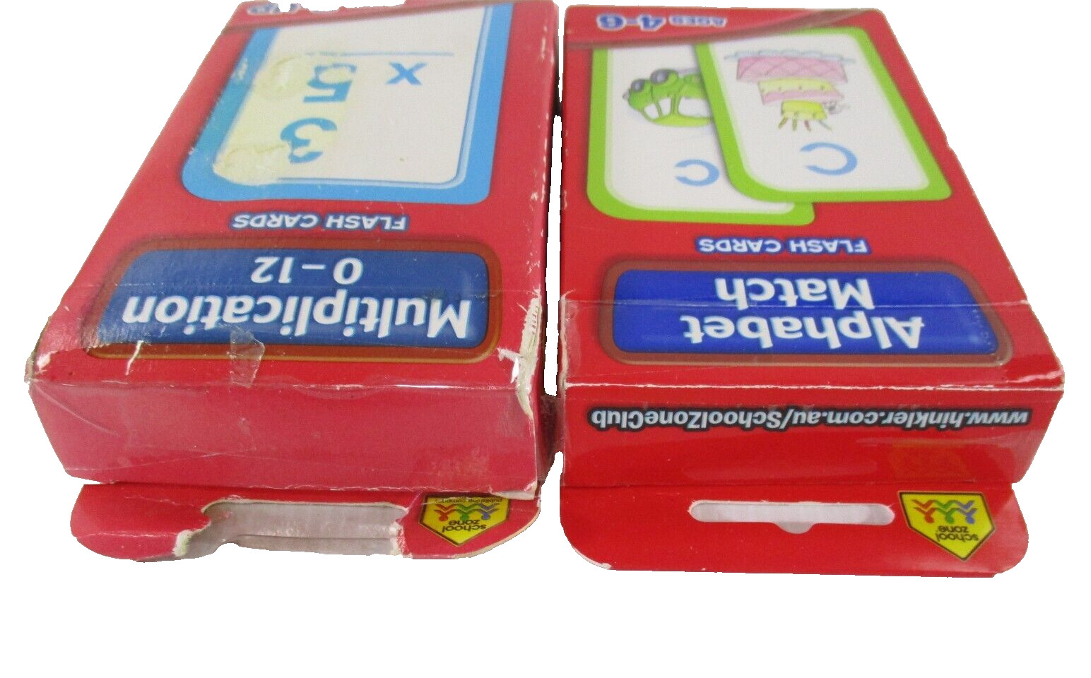 School Zone Multiplication 0-12 Complete and Alphabet Match Flash Cards Ages 4-8