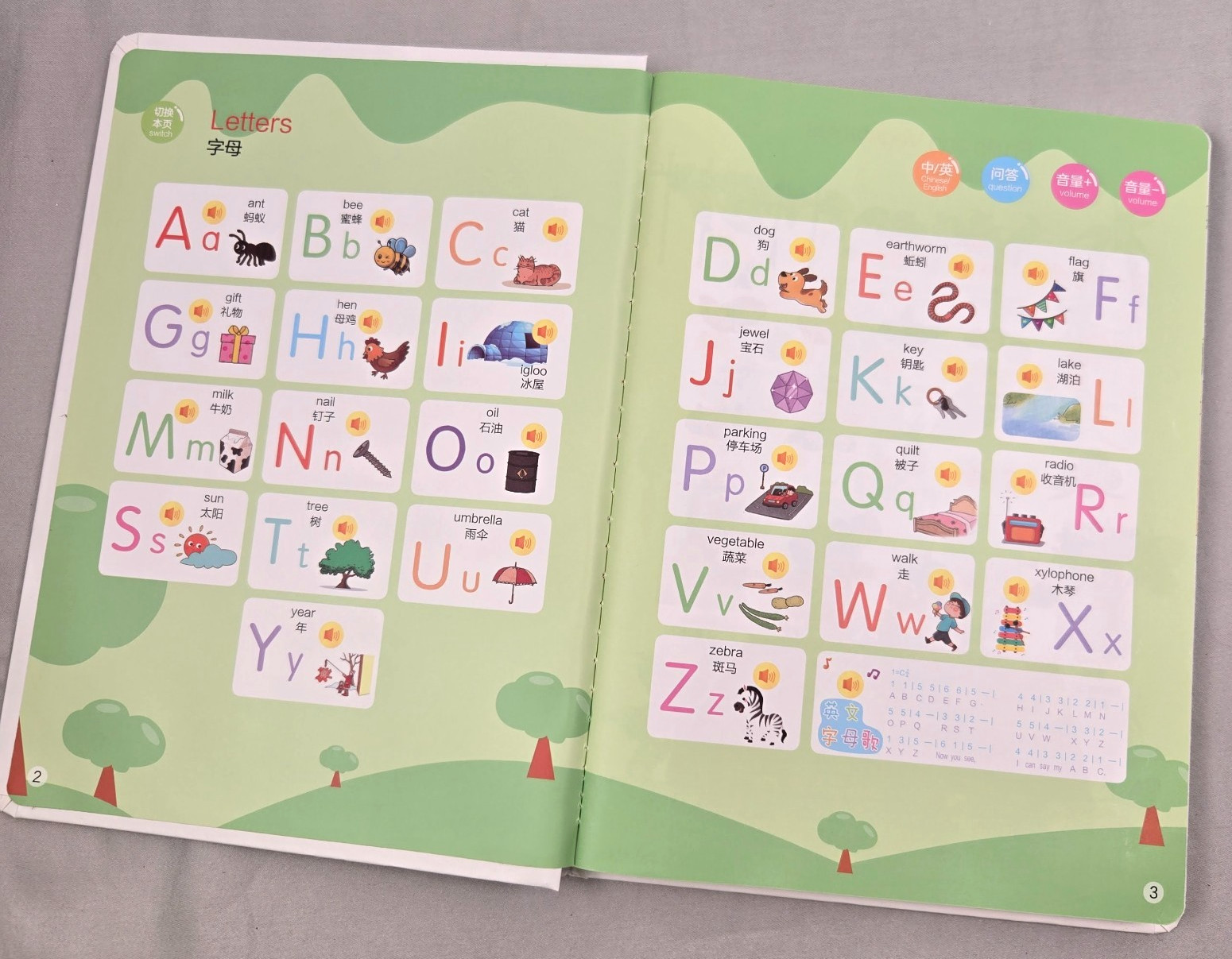 Mandarin English Learning Book For Children Vocabulary Reading With Sound NIB