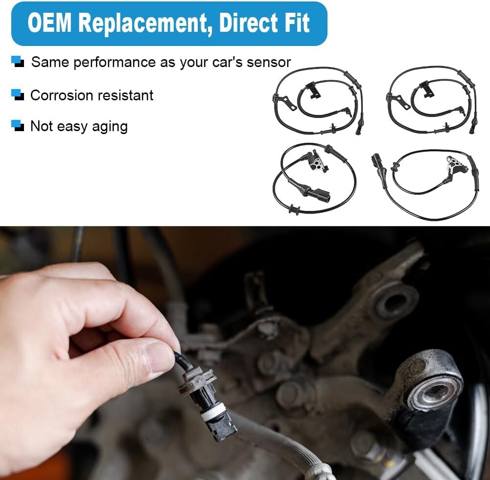 4 Pcs ABS Wheel Speed Sensor Compatible with Ford Explorer Mercury Mountaineer