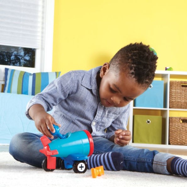 Learning Resources 1-2-3 Build It Car Plane Boat Early Construction Set Toy