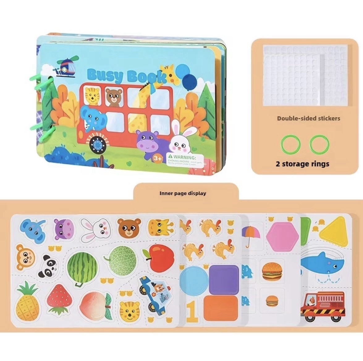 Small Montessori Busy Book for Toddlers Themes Preschool- Animals