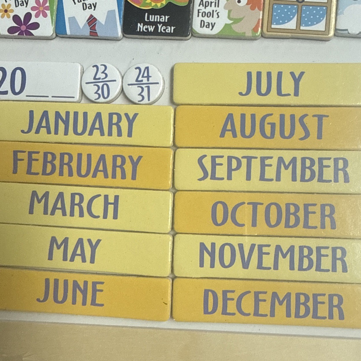 Melissa & Doug Hanging Magnetic Monthly Wall Calendar 112 Magnets